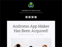 Tablet Screenshot of blog.andromo.com