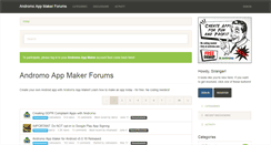 Desktop Screenshot of forums.andromo.com