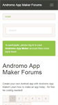 Mobile Screenshot of forums.andromo.com