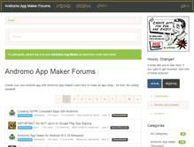 Tablet Screenshot of forums.andromo.com